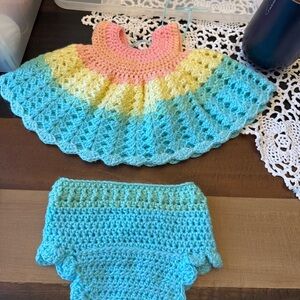 Colorful Crochet baby dress